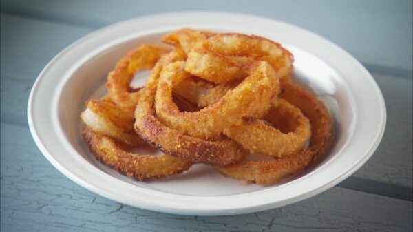 Crispy Baked Onion Rings - One Sweet Appetite