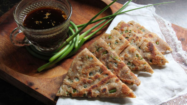 Garlic Scape Pancakes