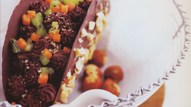 Chocolate Tacos Filled with Hazelnut-Chocolate Mousse