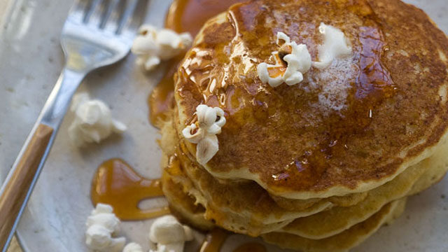 Buttered Popcorn Pancakes recipe