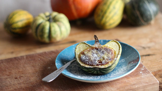 Thanksgiving Roast Squash Creme Brulee recipe