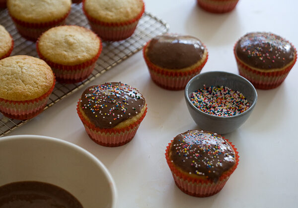 Chocolate Glazed Doughnut Muffins