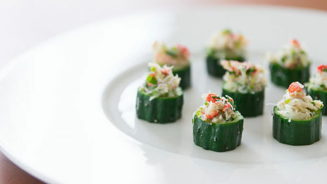 Crab in Cucumber Cups recipe