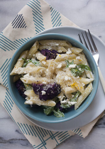 roasted-caulflower-lemon-feta-pasta-4