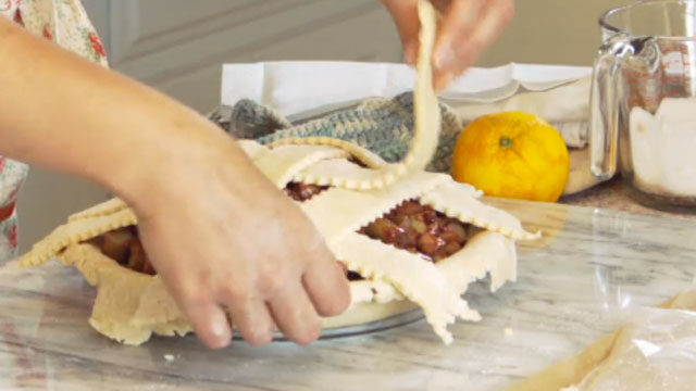 Rhubarb Jam Pie recipe