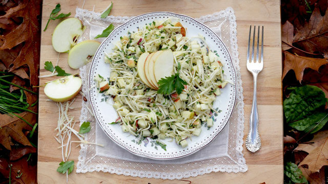 Celeriac Apple Slaw recipe
