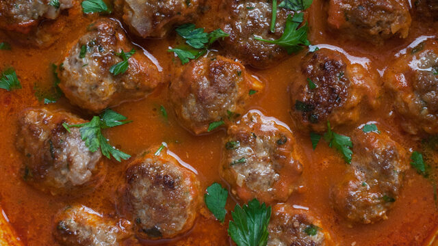 Harissa Lamb Meatballs recipe