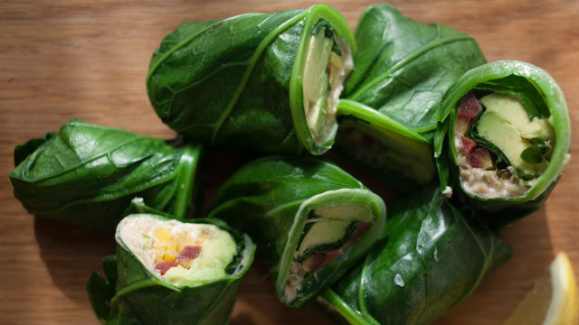 Collard Green Wraps recipe