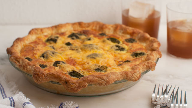 Broccoli and Cheddar Quiche recipe