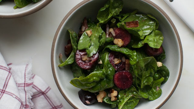 Cherry Spinach Salad recipe