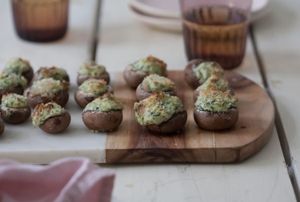 Spinach Artichoke Stuffed Mushrooms 4 602x406