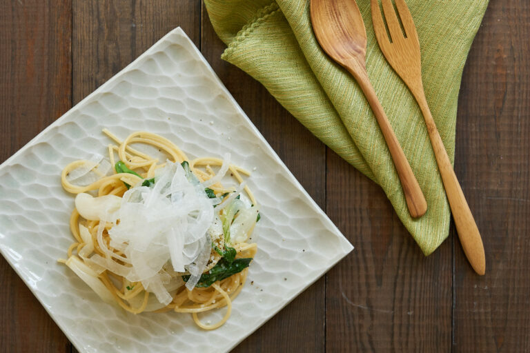 sweet onion spaghetti