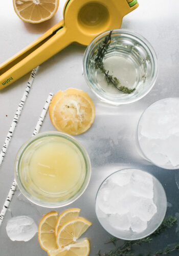 Meyer Lemon and Thyme Vodka Spritz