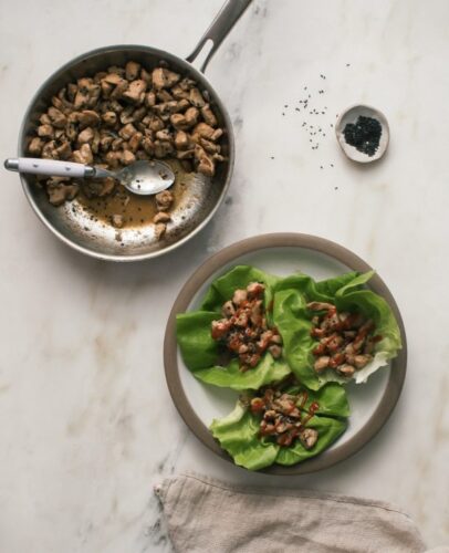 Spicy soy chicken lettuce wraps 602x741