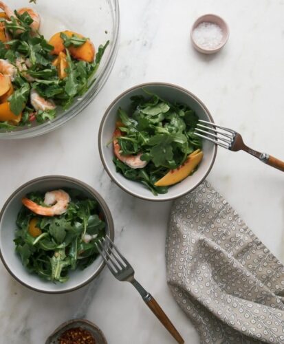 Peach Shrimp Tomato Salad 4 602x729