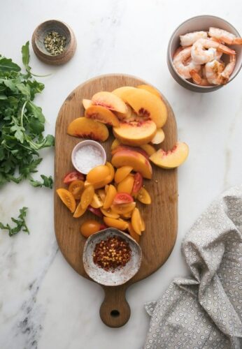 Peach Shrimp Tomato Salad 602x871