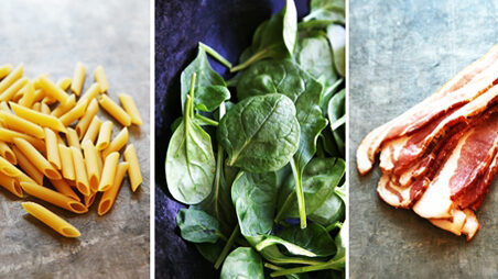 Penne-Spinach-Bacon
