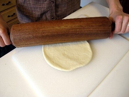 Rolling-calzone-dough